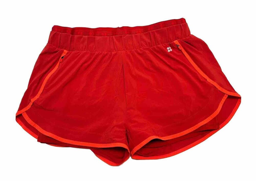 Sweaty Betty Red Running Athletic Shorts Size XL Womens Lined Inseam 2